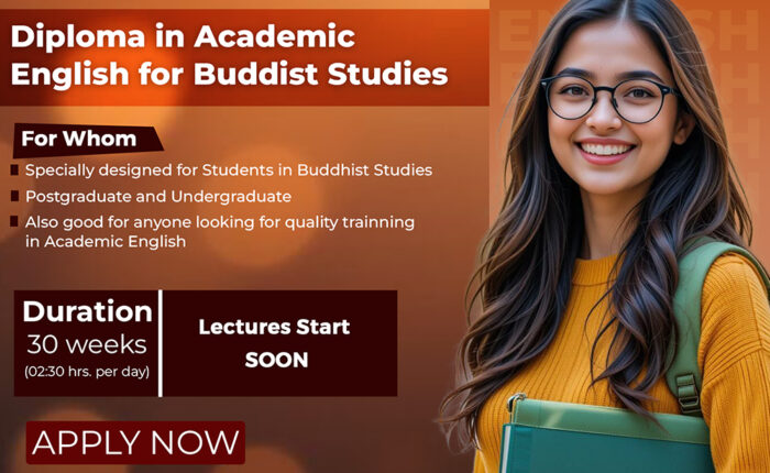 English Through Buddhism - Applications are now open for the Diploma in Academic English for Buddhist Studies